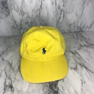 Ralf Lauren denim and leather hat